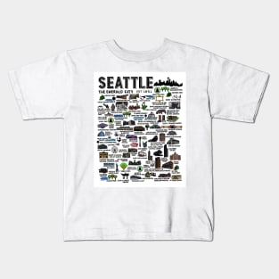 Seattle Map Kids T-Shirt